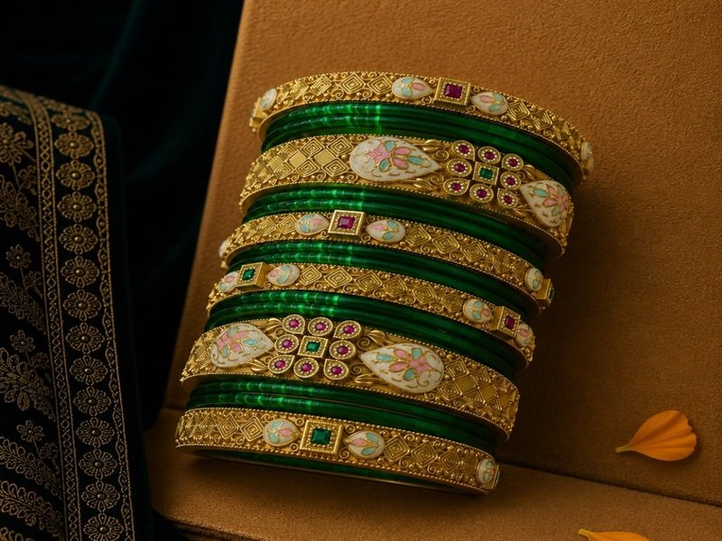 Designer bangles from the best 1 gram jwellery shop in hadapsar