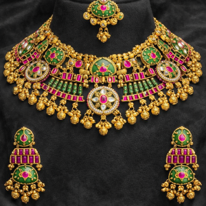 Rajwadi Bridal Choker Necklace Set